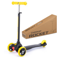 Самокат 3-х колесный желто-черный R0091 