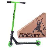 Самокат трюковый ROCKET зеленый R0062