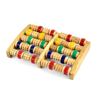 Массажер для стоп деревянный с резиной 5 роликов Массажер для стоп деревянный с резиной 5 роликов