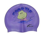 Шапочка для плавания. QUICK силикон, детская, с рисунком 06319 Шапочка для плавания. QUICK силикон, детская, с рисунком 06319